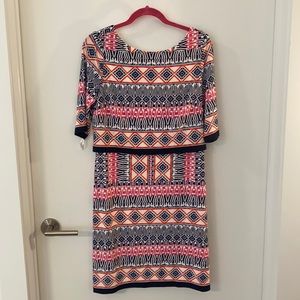 Eliza J Dress Geometric Dress 💗🤍💙🖤🧡